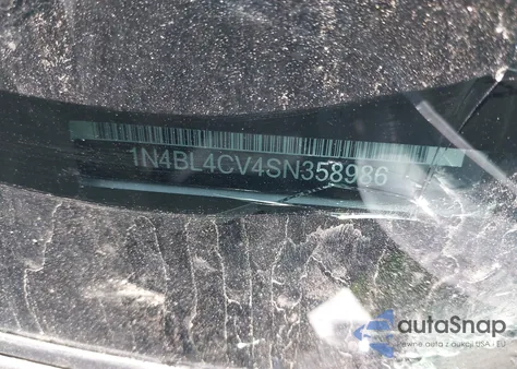 2025 Nissan Altima Sr Fwd из США, поврежденный, VIN 1N4BL4CV4SN358986